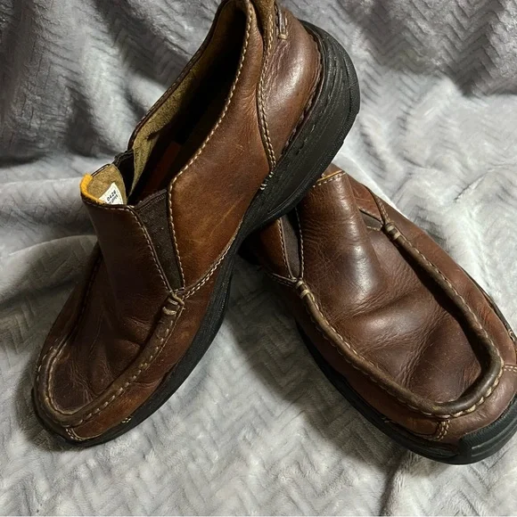 Timberland Smart Comfort Soft Leather Slip Ons 9M Brown - Picture 1 of 16